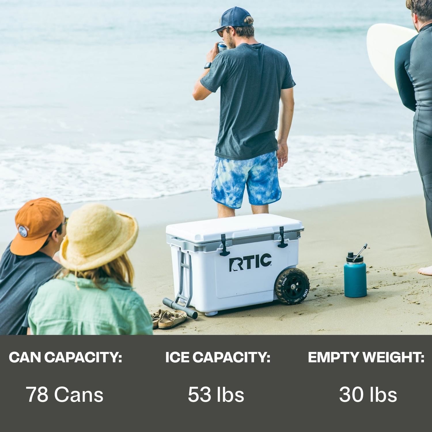 52 QT Ultra-Light Wheeled Cooler